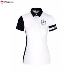 malbon 3종 여성 투톤 골프 카라 티셔츠